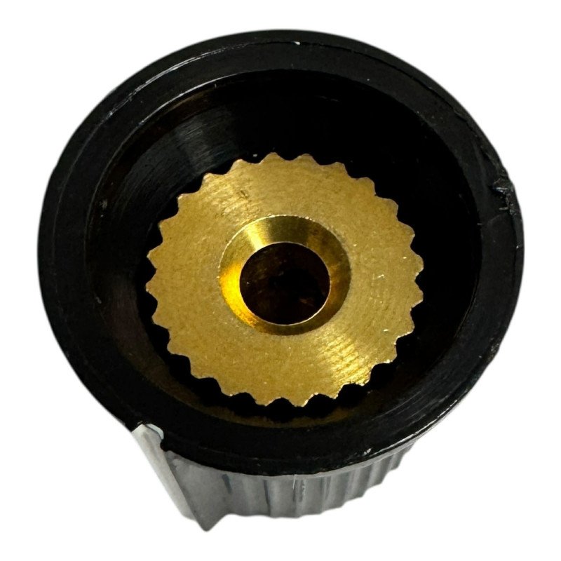 259-6878 RS PRO 16.2mm Black Potentiometer Knob for 3.2mm Shaft Spline