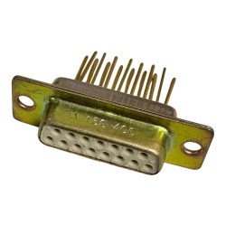 DA15S400 Souriau D Sub Connector Panel Mount 15 Position Female DB15 (F) Gold Contacts