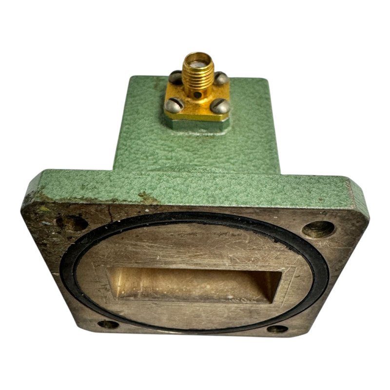 Mid Century Microgear Waveguide To Coaxial Adapter SMA (F) To WR112