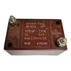 BF.43.2HF Glimmer Kond Capacitor 1nF 1000pF 5000v 5kV 5% 60x35x30mm