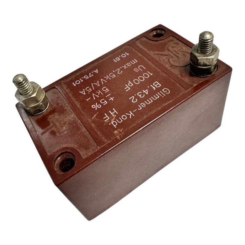BF.43.2HF Glimmer Kond Capacitor 1nF 1000pF 5000v 5kV 5% 60x35x30mm