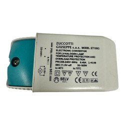 ET105G Zuccotti Electronic Convertor For LV Halogen Lamp With Overload And Temperature Protection 35-105W 220-240V