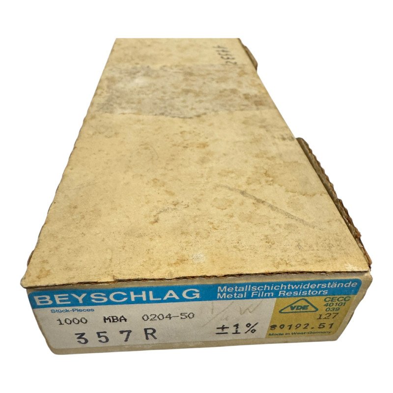 0204-50 Beyschlag Resistor Metal Film 357Ohm 357R 1/4W 1% [Qtyx1000]