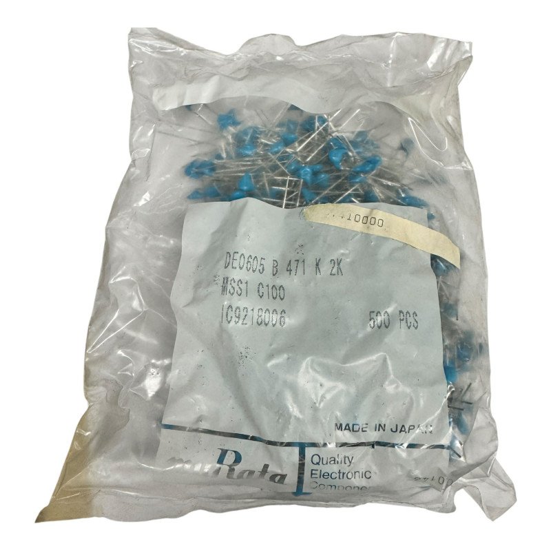 DE0605B471K2K Murata Capacitor Radial Ceramic Disc 470pF 2000V 2kV [Qtyx500]
