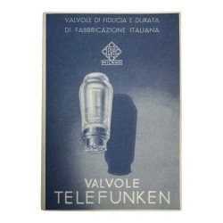 Electron Vacuum Tube Catalog Telefunken Italy