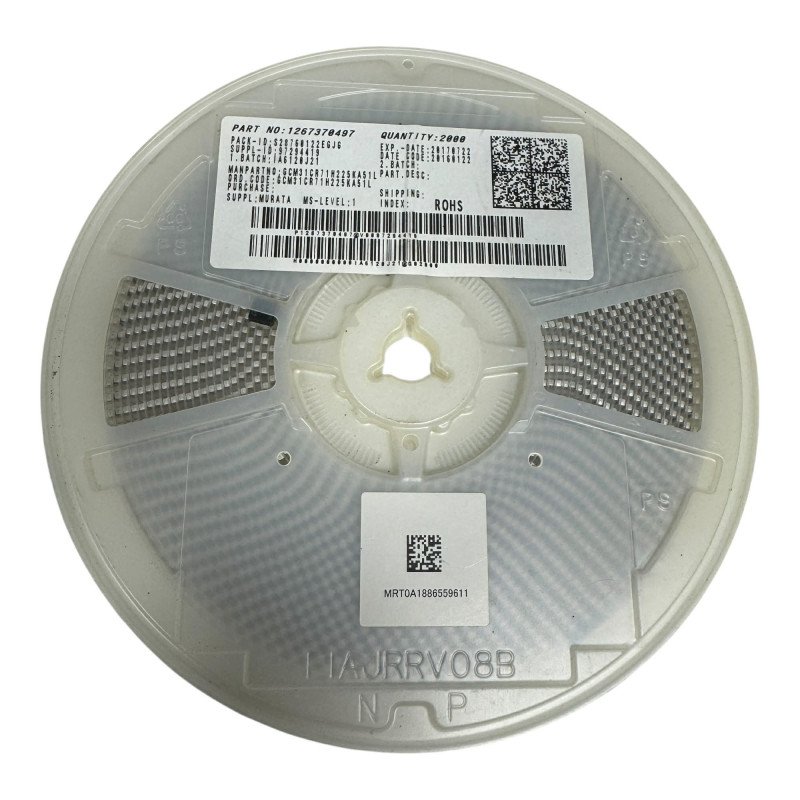 GCM31CR71H225KA51L Murata SMD Ceramic Capacitor 2.2uF 50V 10% [Qtyx2000]