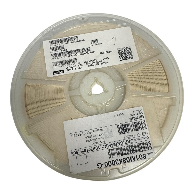 GRM319R71H103KA01D Murata SMD Ceramic Capacitor 10nF 50V 10% [Qtyx4000]