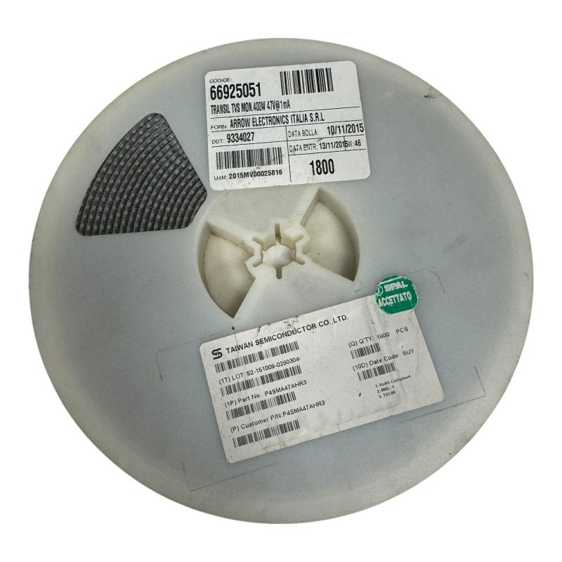 P4SMA47AHR3 Taiwan Semiconductor SMD TVS Rectifier Diode 40.2V 400W  [Qtyx1800]