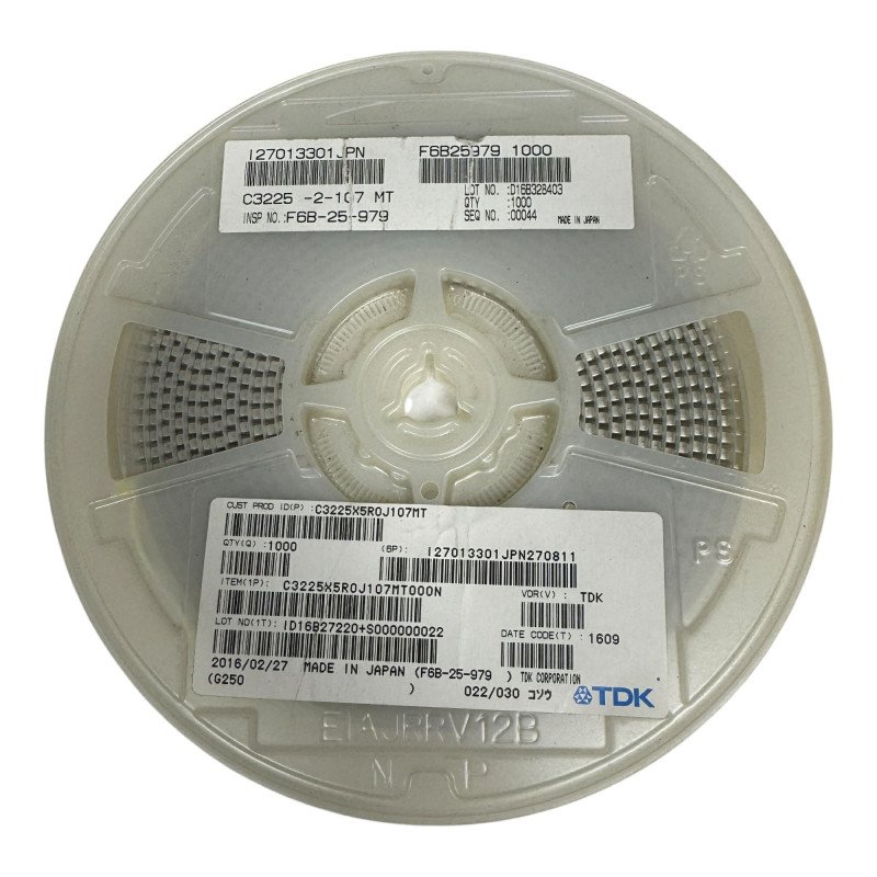 C3225X5R0J107MT000N TDK SMD Ceramic Capacitor 100uF 6.3V 20% [Qtyx1000]
