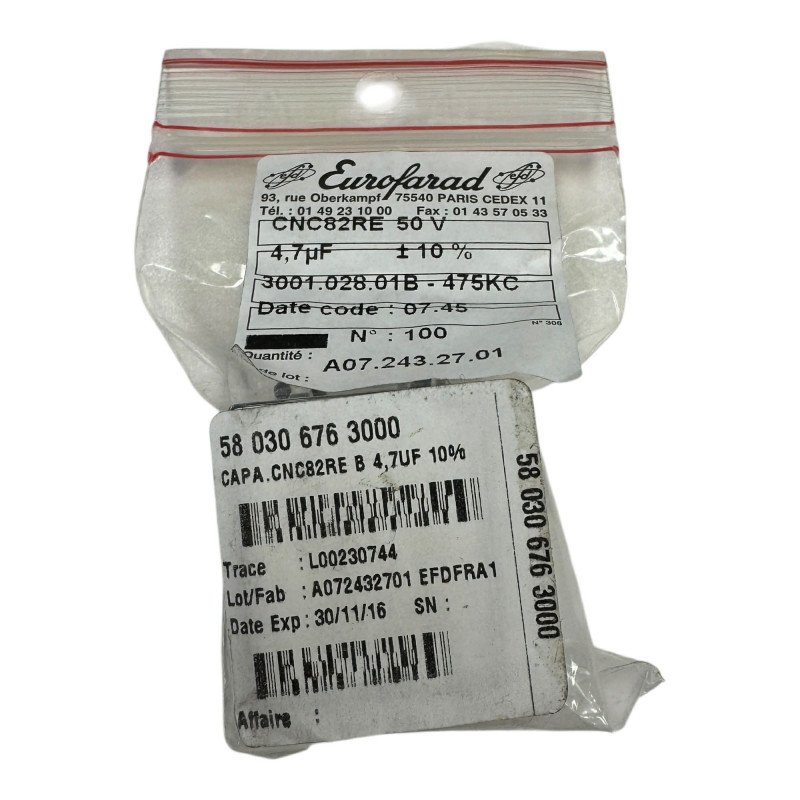 CNC82RE Eurofarad Fixed Ceramic Dielectric Capacitor 4.7UF 50V 10%