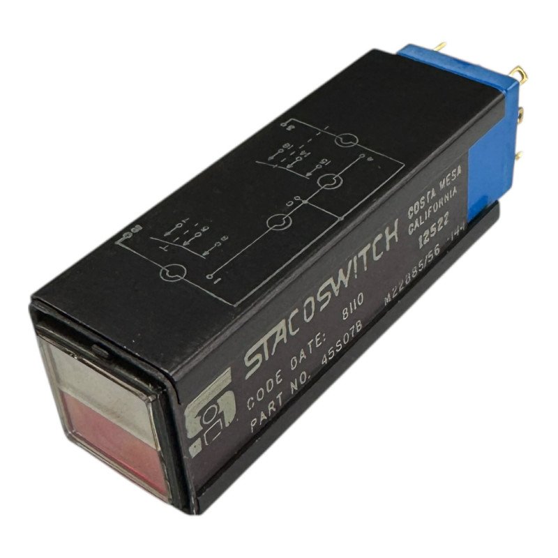 45S07B M22885/56-144 Stacoswitch Avionics Pushbutton Switch 5930-01-025-9657