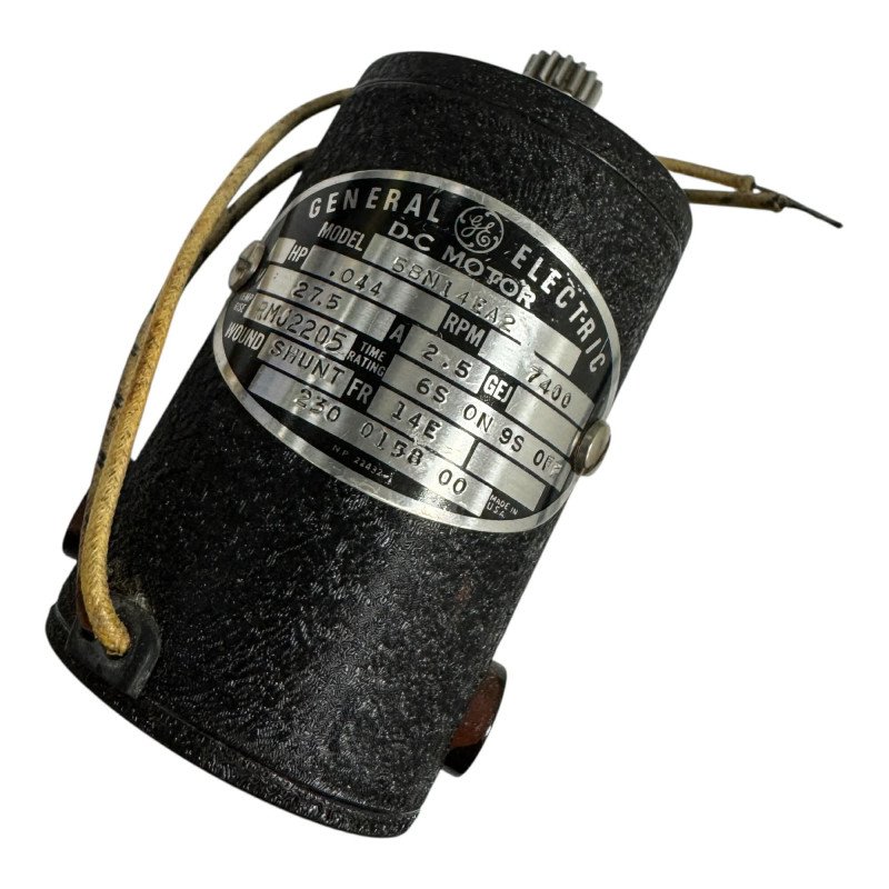 7400RPM 27.5VDC DC MOTOR 5BN14EA2 MILITARY GENERAL ELECTRIC
