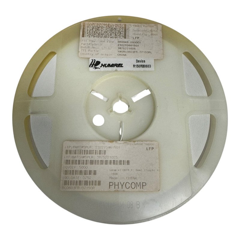 YAGRC0603FR-07150RL Yageo SMD Resistor Chip 150OHM 150R 1% 1/10W [Qtyx5000]