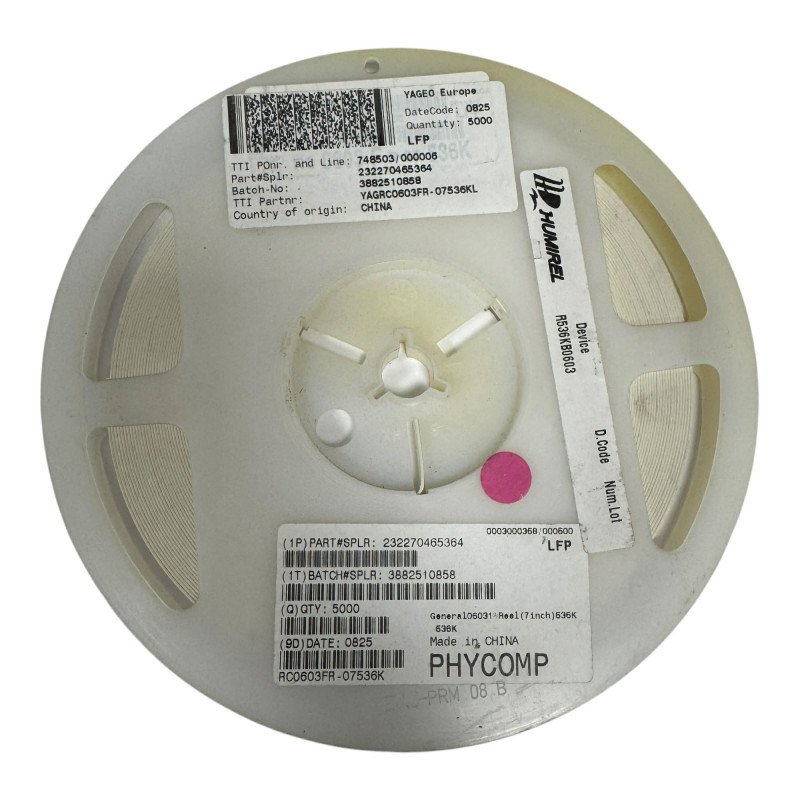 YAGRC0603FR-07536KL Yageo SMD Resistor Chip 36Kohm 36K 1% 1/10W [Qtyx5000]