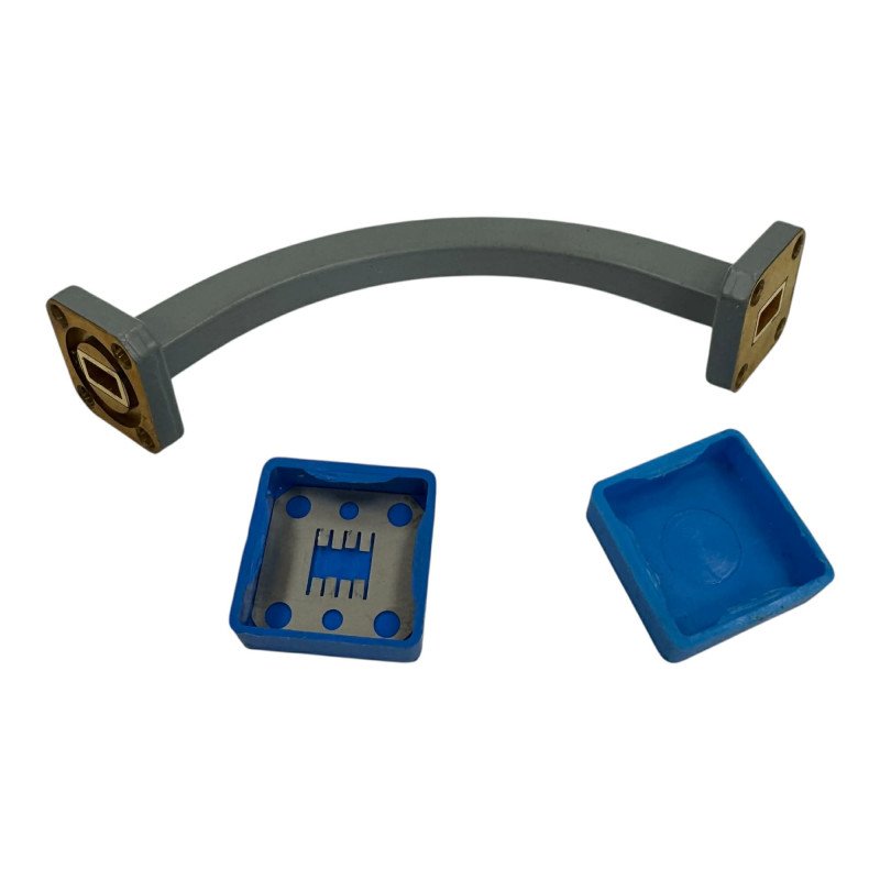 Waveguide H-Bend Section Aluminum WR-28 WR28 UBR/PBR 90° 70x70mm