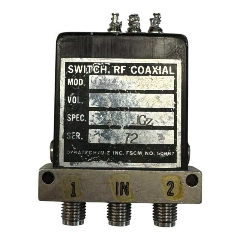 D1-413E39 Dynatech Coaxial Switch SMA DC-18Ghz 28V SPDT *Unmarked