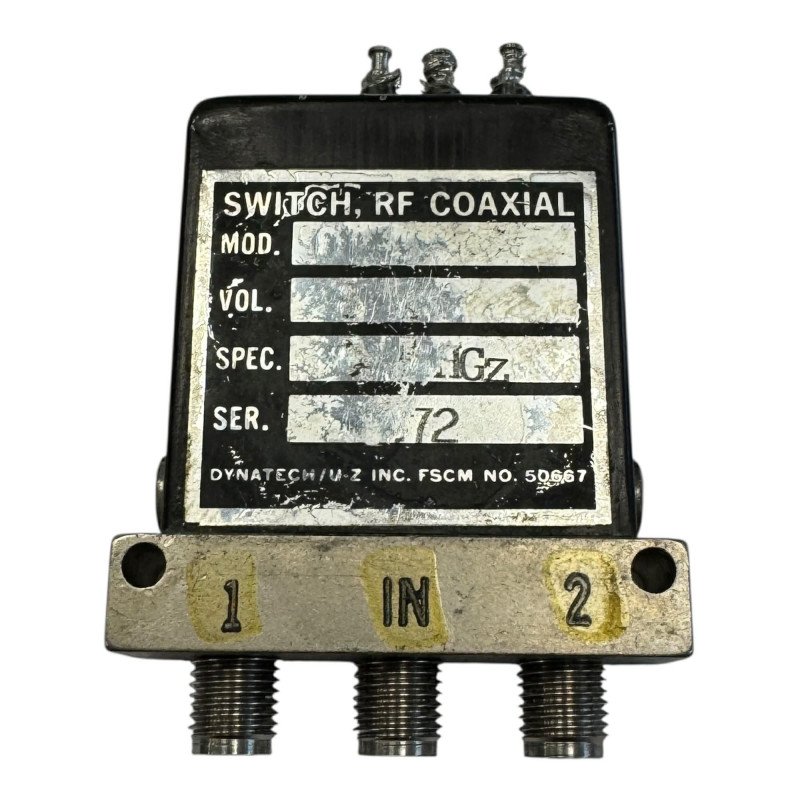 D1-413E39 Dynatech Coaxial Switch SMA DC-18Ghz 28V SPDT *Unmarked