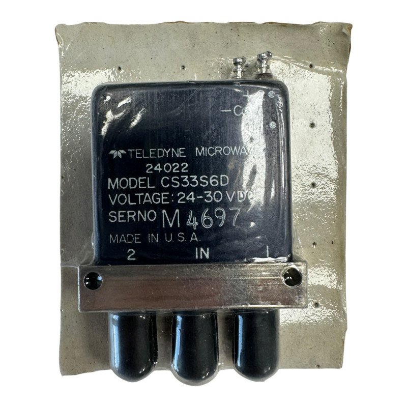 CS33S6D Teledyne SPDT SMA Coaxial Switch DC-18Ghz 24-30Vdc