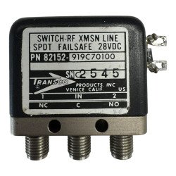 82152-919C70100 Transco Coaxial Switch SPDT SMA DC-18Ghz 28Vdc