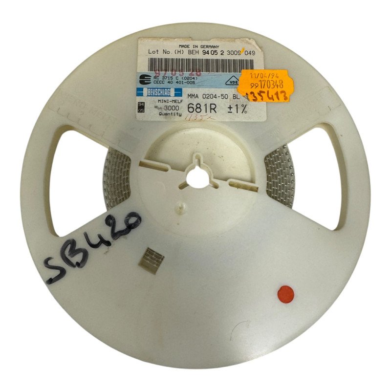 0204-50BL Beyschlag Melf Resistor 681ohm 681R 1/4W 1% [Qtyx1000]