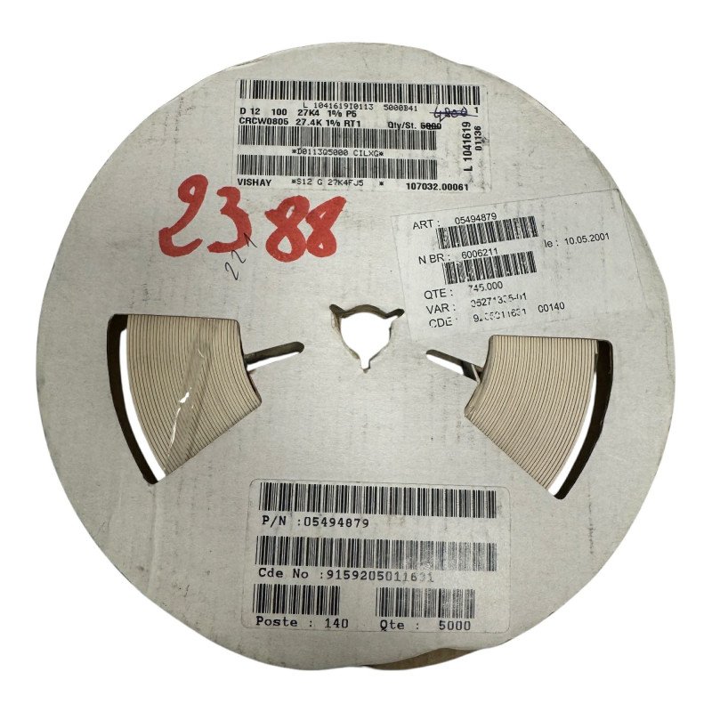 CRCW0805 Vishay SMD Resistor 27.4Kohm 27K4 1/8W 1%[Qtyx2000]