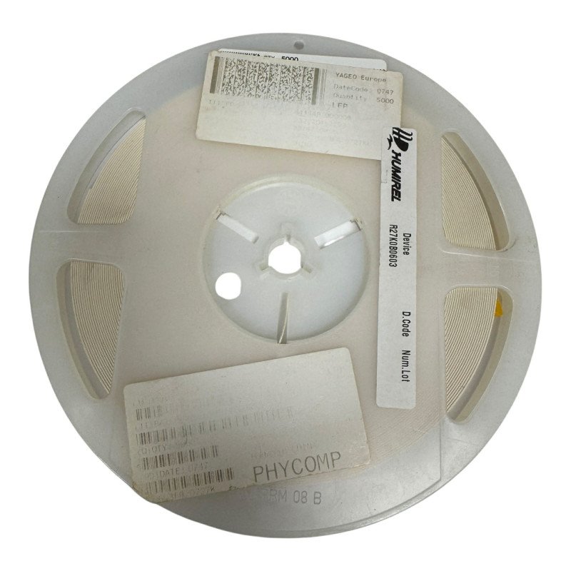 YAGRC0603FR-0727KL Yageo SMD Resistor Chip 27Kohm 27K 1% 1/10W [Qtyx5000]