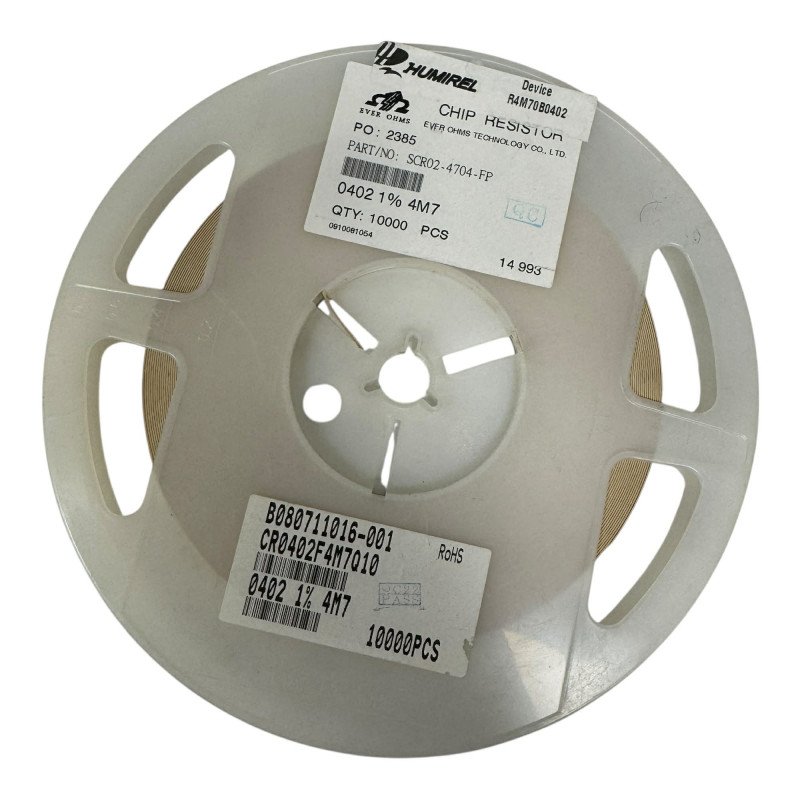 SCR02-4704-FP Even SMD Resistor Chip 4.7Mohm 4M7 1% 1/16W [Qtyx7000]