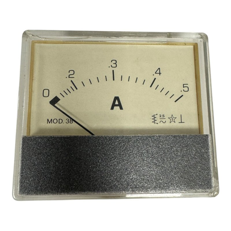 Mod 38 Analog Panel Meter Ammeter 0-5A 69x59mm