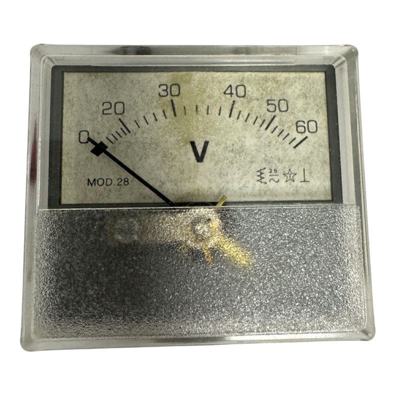 Mod 28 Analog Panel Meter Voltmeter 0-60V 50x44mm