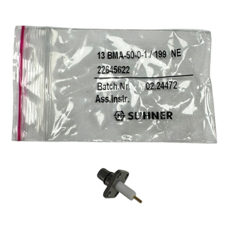 13BMA-50-0-1/199NE Huber Suhner RF Coaxial Connector 4-Hole BMA Male