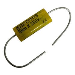 CPM7B Thomson Capacitor Axial Film 100nF 250V 18.5x8.5mm