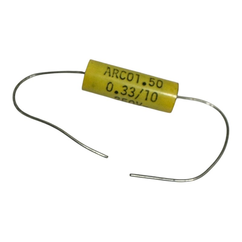 1.50 Arcotronics Capacitor Axial Film 0.33uF 330nF 250V 10% 19.5x7mm