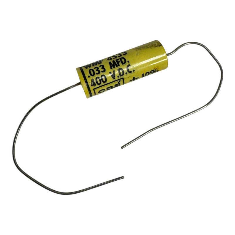 WMF4S33 Cornell Dubilier Capacitor Axial Film 0.033uF 33nF 400V 10% 23x8.5mm