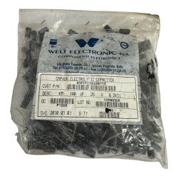 KM101M025E110ETA Capxon Electrolytic Capacitor 100uf 25V 105c 6.3x11 [Qtyx100]