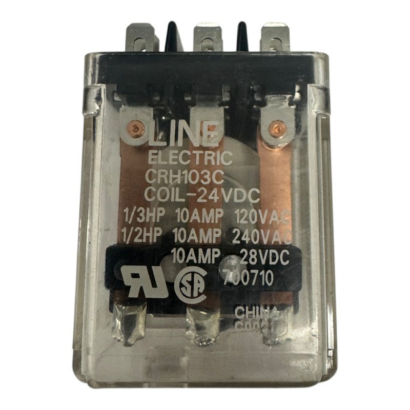 CRH103C Line Electromagnetic Coil Relay 24Vdc 120Vac-10A-1/3Hp