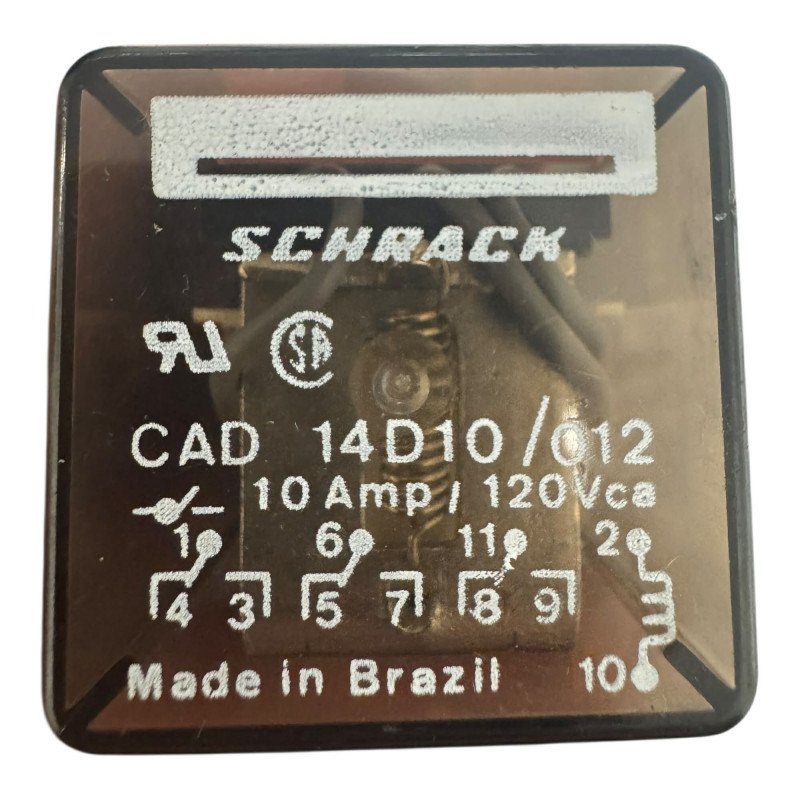 14D10/012 Schrack Electromagnetic Relay 10A 120Vac