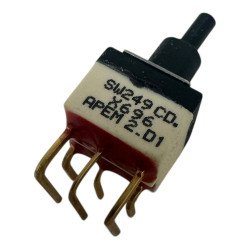 SW249CD Apem Push Button Switch Right Angle Through Hole 0.4VA 20V