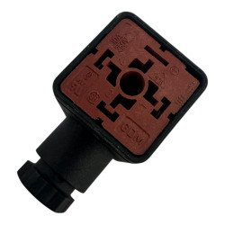 B12GDM Hirchmann Right Angle Solenoid Valve Female Plug Connector 10A/250Vac