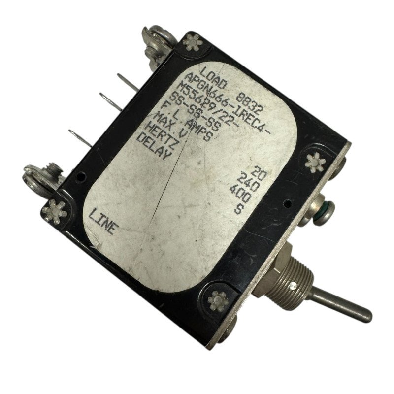 APGN666-1REC4-M55629/22-SS Airpax Circuit Breaker 20A 240Vac 400Hz