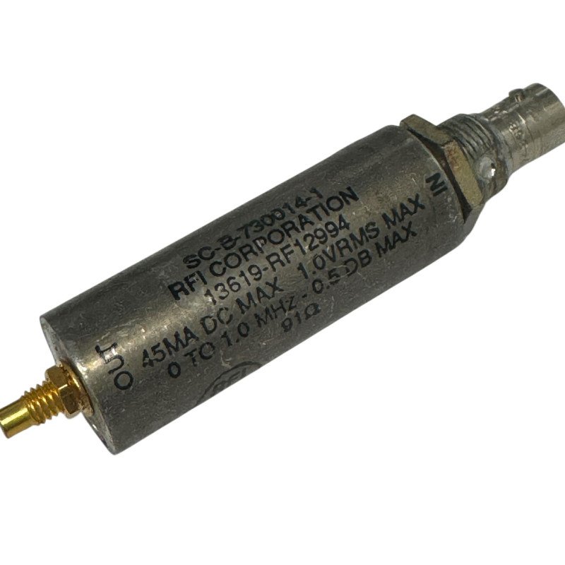 13619-RF12994 RFI Low Pass Filter BNC(F)-SMB(M) 1MHz 91Ohm 91R 0.5dB
