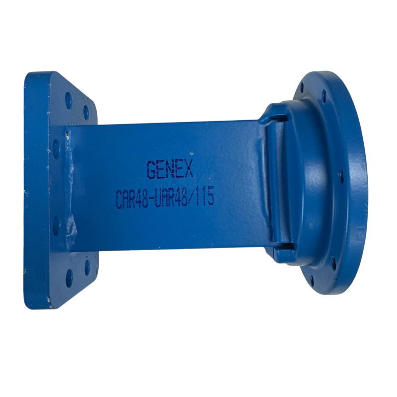 CAR48-UAR48/115 Genex Waveguide Round Cover Flange to Square Cover Flange WR187 WR-187 115mm