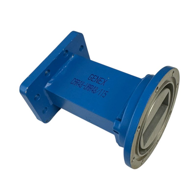 CAR48-UAR48/115 Genex Waveguide Round Cover Flange to Square Cover Flange WR187 WR-187 115mm