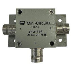 ZFSC-2-1-75B Mini Circuits 2 Ways Power Splitter 5-500MHz 75Ohms BNC