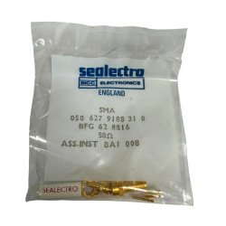 050-627-9188-310 Sealectro RF Connector Straight Type Crimp Plug SMA (M) 50Ohm