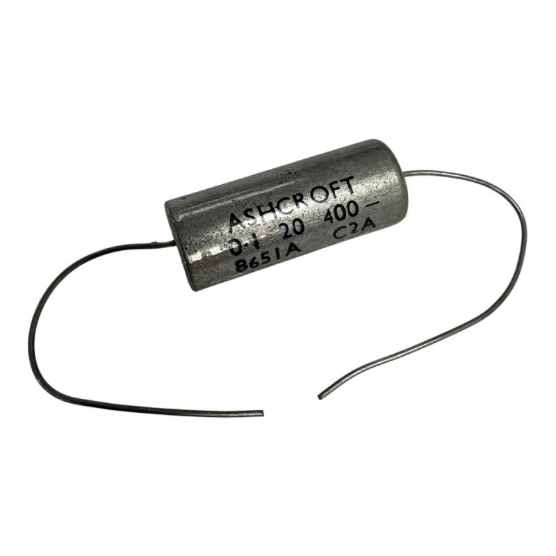 Ashcroft Capacitor Axial Tantalum 0.1uF 100nF 400V 20% 22x9mm