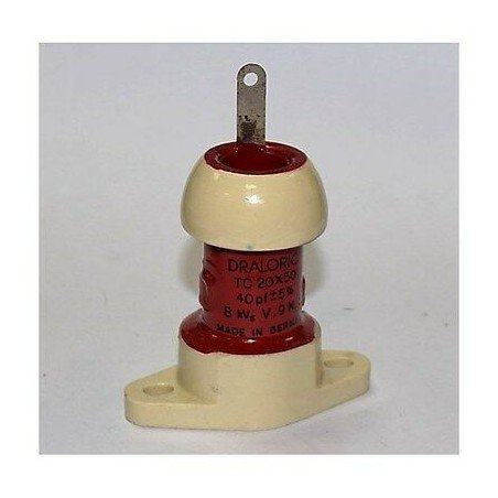 40pF 5% 8kV Ceramic Doorknob Capacitor TC20X50 Draloric