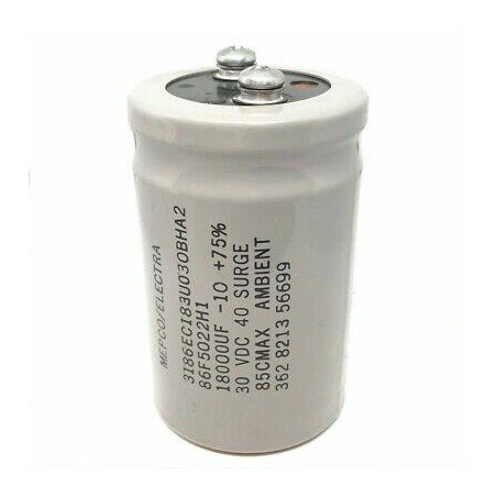 18000uF 30VDC -10+75% 85C Electrolytic Capacitor MEPCO ELECTRA 3186EC183U030BHA2
