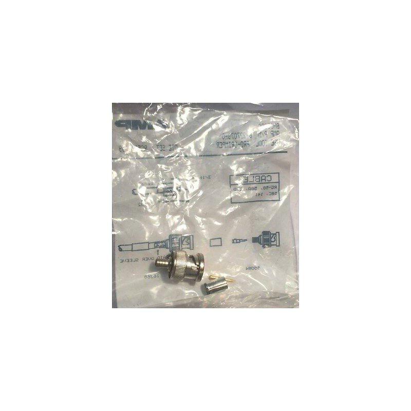 BNC MALE JACK 4GHZ 50R RG-58 RF CONNECTOR 8-227079-0