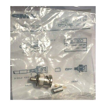 BNC MALE JACK 4GHZ 50R RG-58 RF CONNECTOR 8-227079-0