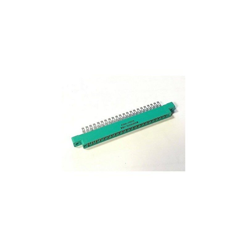 36 CONTACT(S), FEMALE, STRAIGHT 2 ROW M21097/21-163 GREEN CARD EDGE CONNECTOR